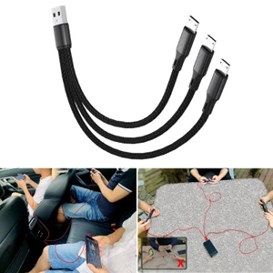 MOON 3 trong 1 USB 2 0 USB-A Nam đến 3 Cáp sạc Micro USB 20cm 120cm cho ba thiết bị sạc đồng thời