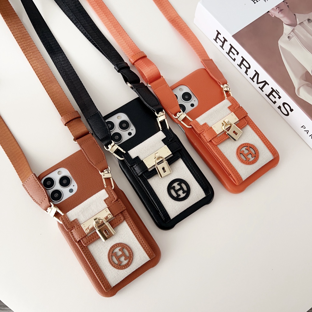 Dành Cho iPhone 17PRO MAX 16 15 14 Pro Max 12 ProMax 13 Pro Max Vỏ Điện Thoại Da Sang Trọng Phong Cách Mới Đơn Giản Thiết Kế Độc Đáo Có Dây Buộc Có Gói Thẻ Vỏ Bảo Vệ