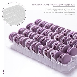 Khay đựng Macaron Pháp có thể đóng kín PET trong suốt - Giữ 50 chiếc Macaron mỗi bộ - Gói 4 bộ