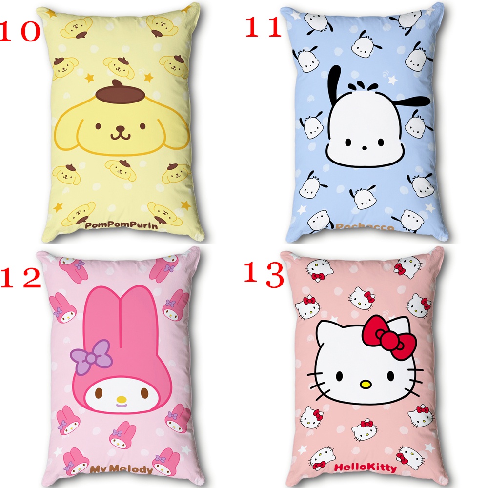 SANRIO Vỏ Gối Chữ Nhật In Hình Hello Kitty / Pochacco / Kuromi / Keroppi / Cinnamoroll Một Mặt Bằng Polyeste Dễ Thương Trang Trí Nhà Cửa