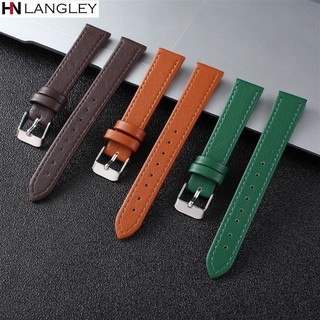 Dây Đeo Đồng Hồ Bằng Da Thật Mỏng Nhiều Màu 10mm 12mm 14mm 16mm 18mm 20mm 22mm