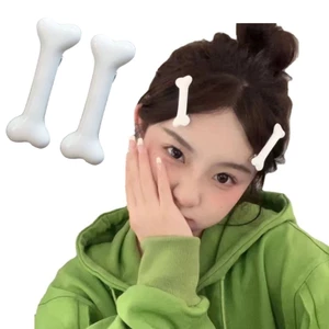 BTF Nhựa Xương Kẹp Tóc Nhựa Dễ Thương Kẹp Tóc Halloween Cosplay Trang Phục Kẹp Tóc