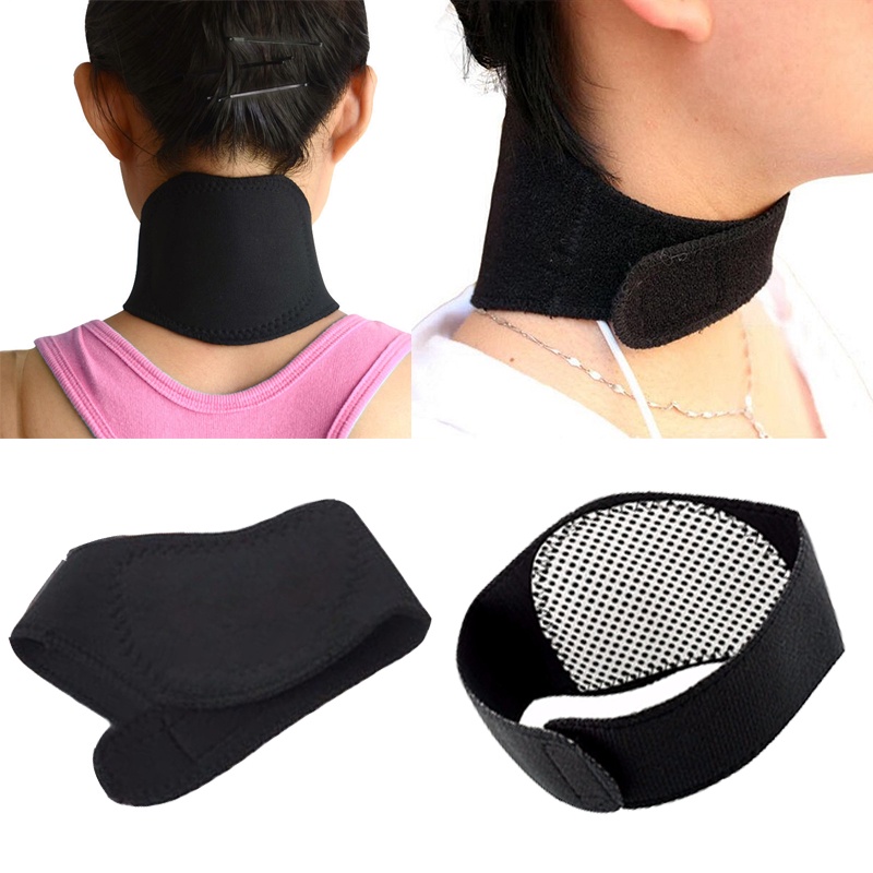 1 Đai Quấn Cổ Tourmaline Tự Làm Nóng Hỗ Trợ Giảm Đau Đốt Sống Cổ Sự Bảo Vệ