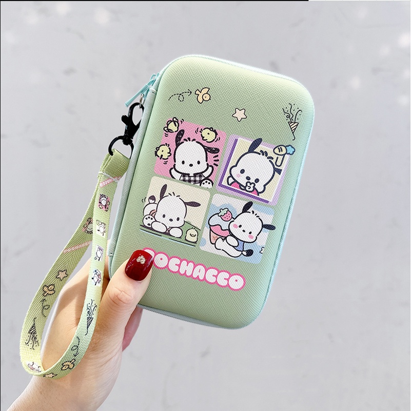 Túi Đựng Sạc Dự Phòng Dây Cáp USB Chống Thấm Nước Họa Tiết Pochacco Kuromi Hoạt Hình Dễ Thương Ốp