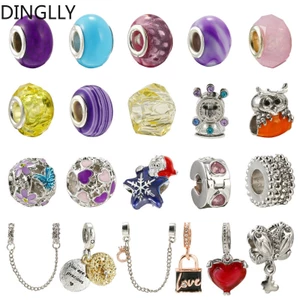 Vòng Tay Hạt Charm Hình Vòng Đu Quay Và Hoa Tuyết Bằng Hợp Kim DIY