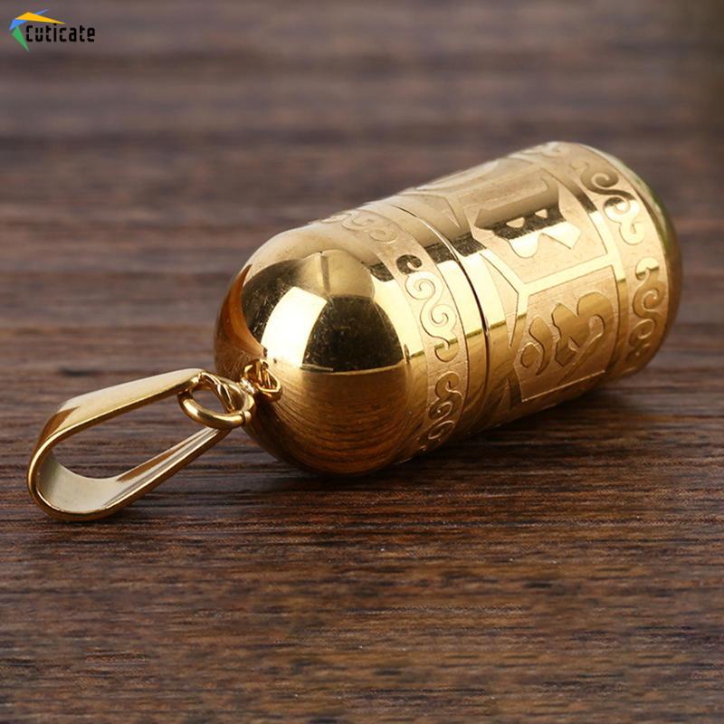 [Cuticate]  Mặt Dây Chuyền Khắc Hình Lọ Nước Hoa Sáng Tạo Có Thể Mở Ra Thần chú sáu ký tự Phật giáo