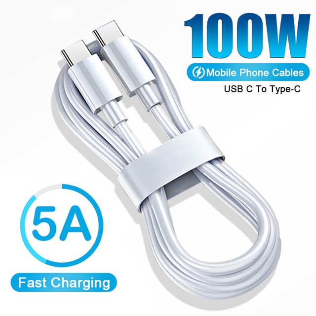 Dây Cáp Sạc Nhanh 100W PD 1m / 1.5m / 2m Type-C Sang Type-C 10A Cho Máy Tính Bảng / Điện Thoại Thông Minh
