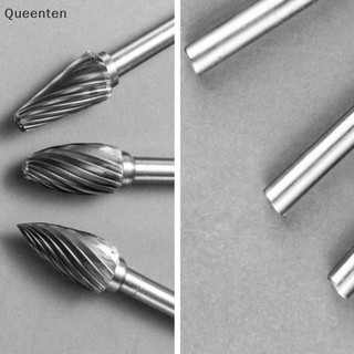 Queenten máy khoan gỗ tốc độ cao bits dũa quay mini round hss burr set wood qt