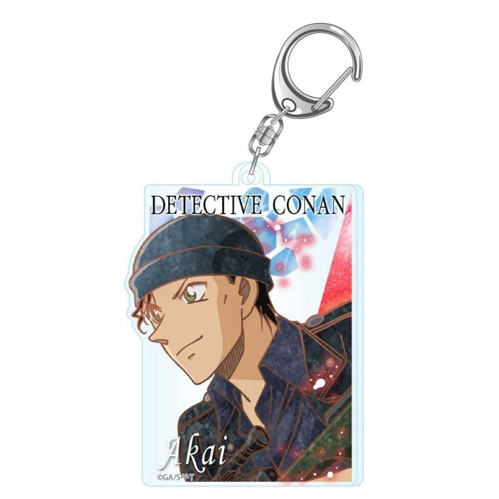 Móc khóa DETECTIVE CONAN Thám Tứ Lừng Danh ver MÀU NƯỚC CHỮ NHẬT keyring mica acrylic in hình anime chibi xinh xắn