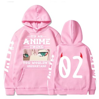 Áo Hoodie Tay Dài In Họa Tiết Anime Darling In The Franxx Phong Cách Harajuku Cho Nam Và Nữ