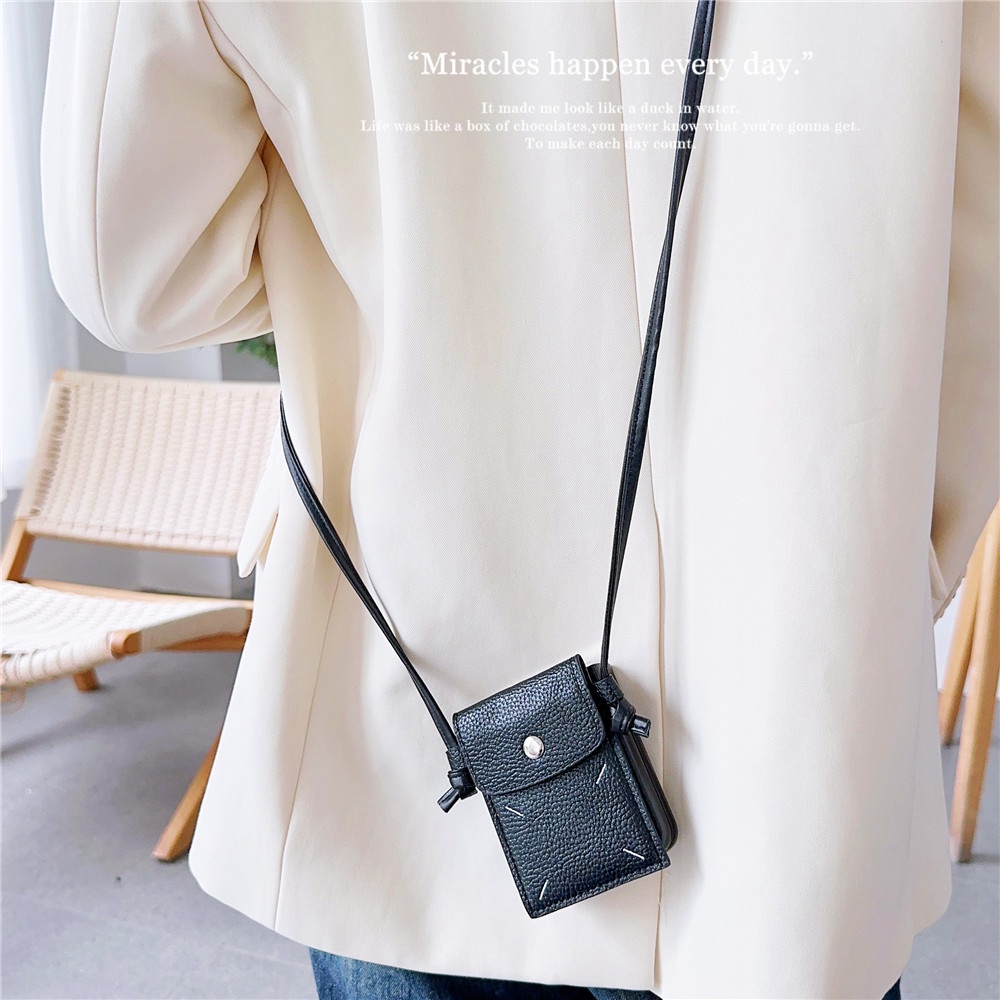 Ví crossbody lanyard phone case cho samsung galaxy z flip 5 flip5 zflip5 5g bao da chống sốc