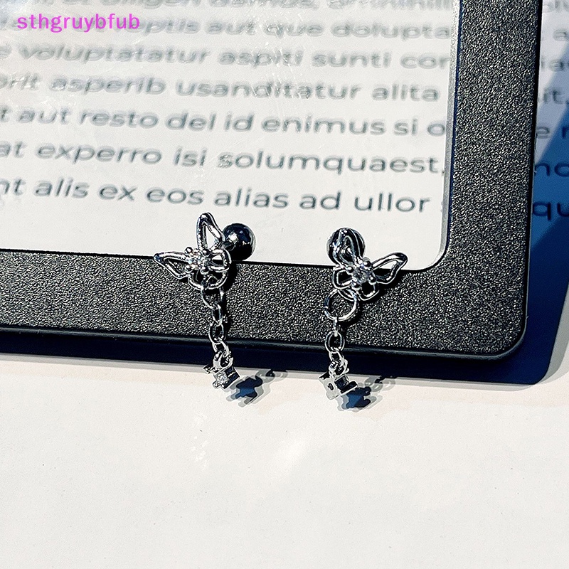 Sthb 1 túi tua rua zircon xương tai xoắn ốc đinh bông tai dành cho nữ cô gái dự tiệc trang sức tốt quà tặng mới vn