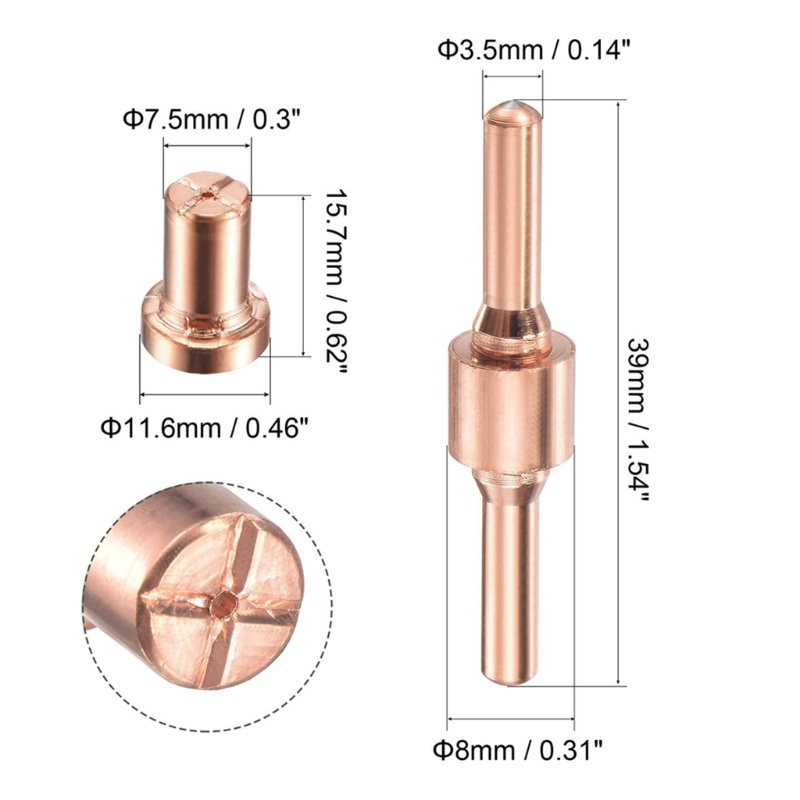 Đầu phun cắt Plasma điện cực Bapara để cắt đèn pin CUT-40 LGK-40 PT-31