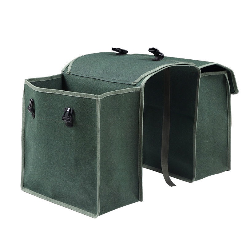 Túi Đựng Đồ Dùng Bằng Vải Canvas Dày Dặn Gắn Yên Sau Xe Đạp / Xe Máy Tiện Dụng