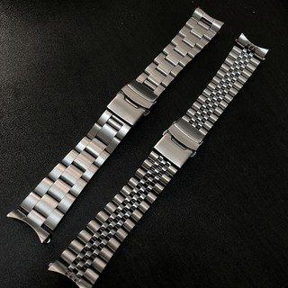 ROLEX Dây Đeo Inox Dạng Cong Cho Đồng Hồ Thông Minh Seiko SKX007 SKX009 18 / 19 / 20 / 21 / 22 / 24mm