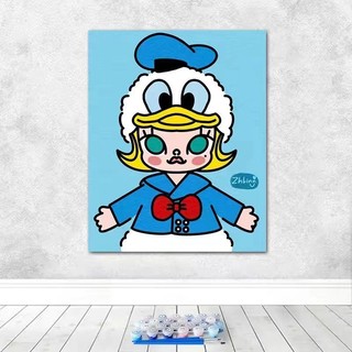 Tranh Sơn Dầu DIY Hoạt Hình Molly Dễ Thương Dùng Để Trang Trí