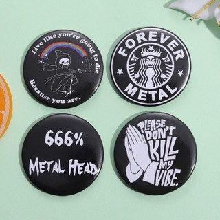 Huy Hiệu Cài Áo / Ba Lô Bằng Thiếc 30 Kiểu Phong Cách Punk ROCK Sáng Tạo Thích Hợp Làm Quà Tặng Cho Bạn Bè