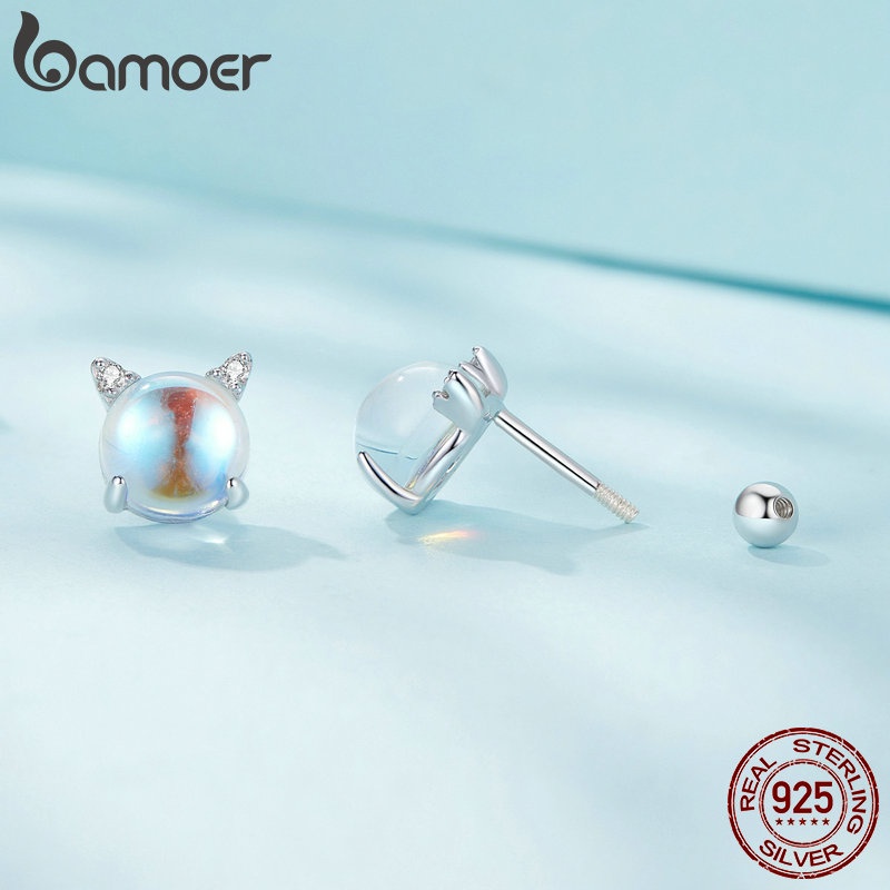 Bamoer Bông Tai bạc 925 Hình Động Vật Cho Nữ