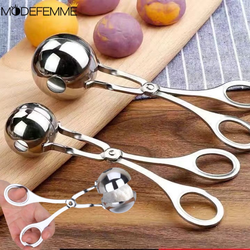 Kẹp Làm Thịt Viên / Kem / Trái Cây Đa Năng Chống Dính Bằng Thép Không Gỉ DIY