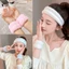 Set 3 Băng Đô / Vòng Đeo Tay / Dây Buộc Tóc / Rửa Mặt Độ Co Giãn Cao Mềm Mại Thời Trang Hàn Quốc