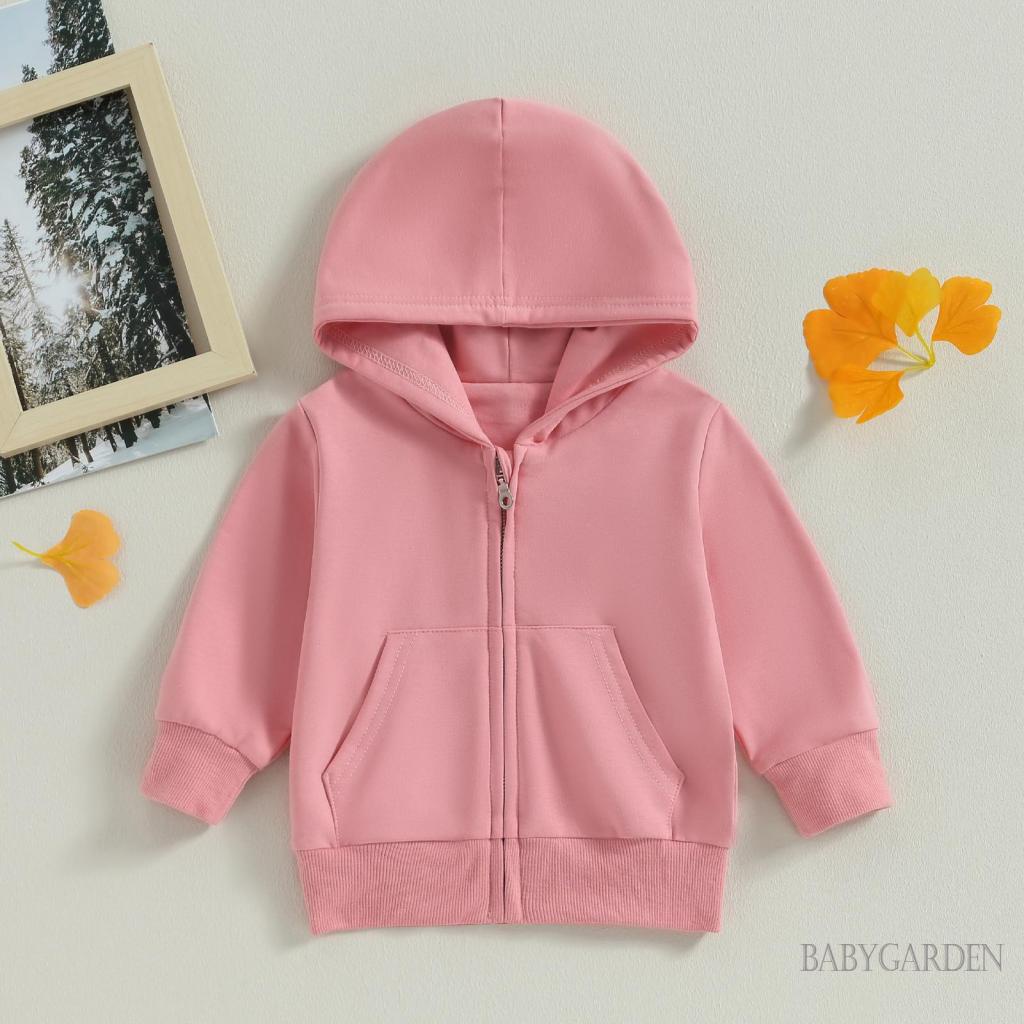 Áo Khoác Hoodie Tay Dài Màu Sắc Thời Trang Thu Đông Cho Bé 1-5 Tuổi