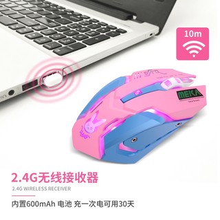 Chuột Máy Tính Không Dây DVA Dạ Quang Nhiều Màu Công Nghệ Xung Quang Công Nghệ Xung Chụp Ảnh Một Đèn DPI Sử Dụng 60 TiếngMáy Tính Xách Tay Và Notebook!
