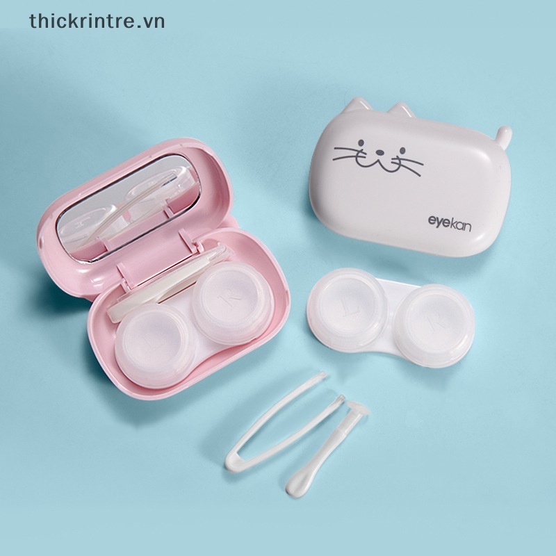 THI Di Động Dễ Thương Hộp Đựng Kính Áp tròng Nữ Ins Đáng Yêu Ống Kính Hộp Đựng Bộ Du Lịch Quà Tặng Cho Bé Gái VN
