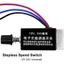 1 Bộ Điều Chỉnh Tốc Độ Động Cơ DC 12V / 24V 10 Một Công Tắc Điều Khiển Tốc Độ Động Cơ Cho Ô Tô Xe Tải Quạt Nóng Điều Khiển
