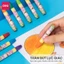 Bút sáp dầu học sinh hộp nhựa tròn DELI -12/18/24 màu cho bé tô màu, vẽ tranh - Màu sắc tươi sáng