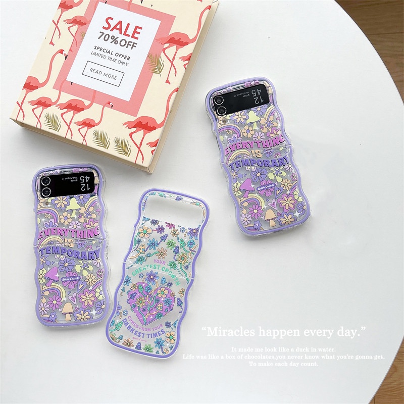 Bao Da Điện Thoại Chống Sốc Kiểu Gợn Sóng Cho samsung galaxy z flip 5 z flip5 zflip5 Ốp