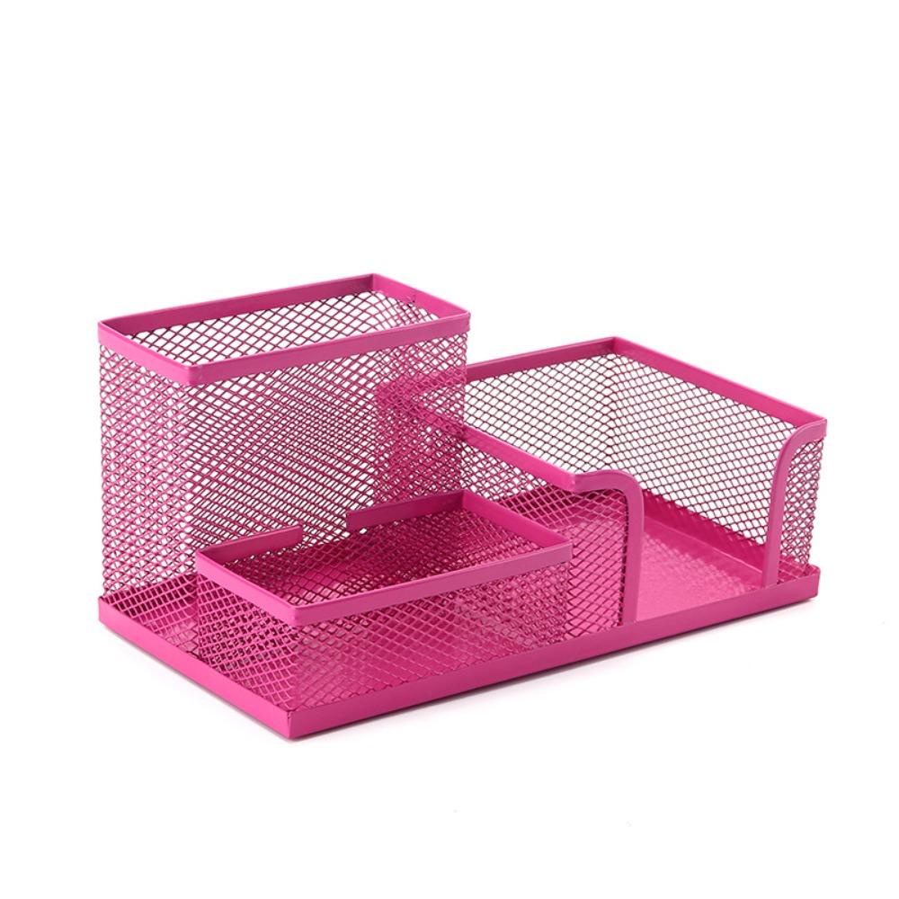 HIGHVIEWLS Hộp đựng bút kim loại Bộ sắp xếp bàn 3 / 4 lưới Giá đựng hồ sơ bền