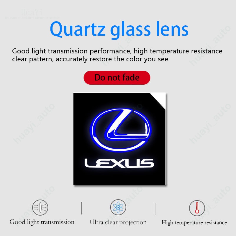2 Đèn LED Chiếu Logo Gắn Cửa Xe Hơi Lexus LS ES IS LX RX GS GX