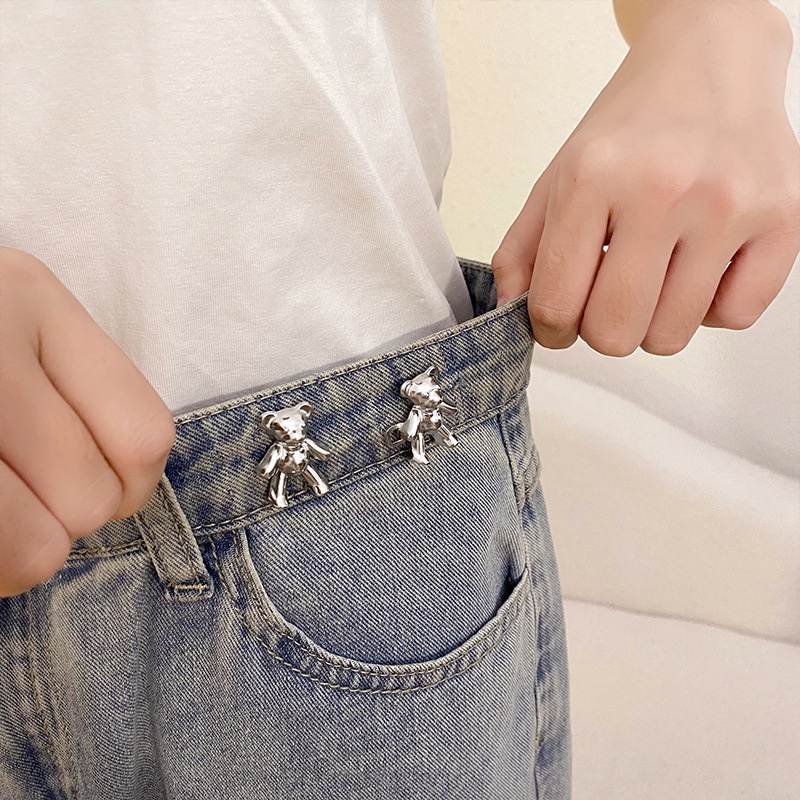 Nút Cài Quần Jean Hình Gấu Dễ Thương 26MM
