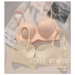 Bra set smooth thick cup women seamless bra set comfort push up wireless ladies lingerie one-piece female bralette underwear