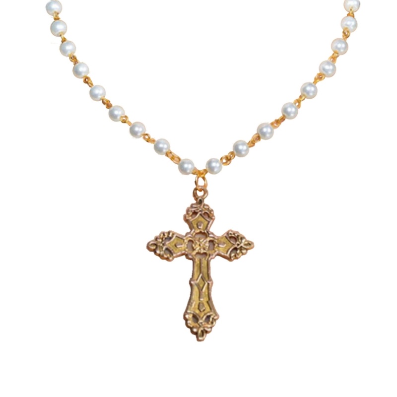 YOI Gothic Hạt Đeo Chéo Vòng Cổ Chữ Thập Vòng Cổ Gothic Vòng Cổ Lớn Thánh Giá Mặt Dây Chuyền Vòng Cổ Trang Sức Thời Trang