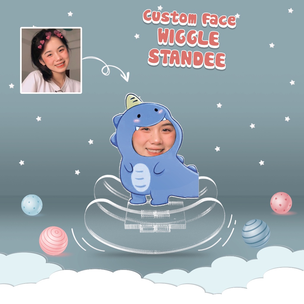 Standee lắc lư lật đật in theo yêu cầu Chibi Cute Động Vật Trái Cây Quà Tặng Cho Cặp Đôi - Trí Decor