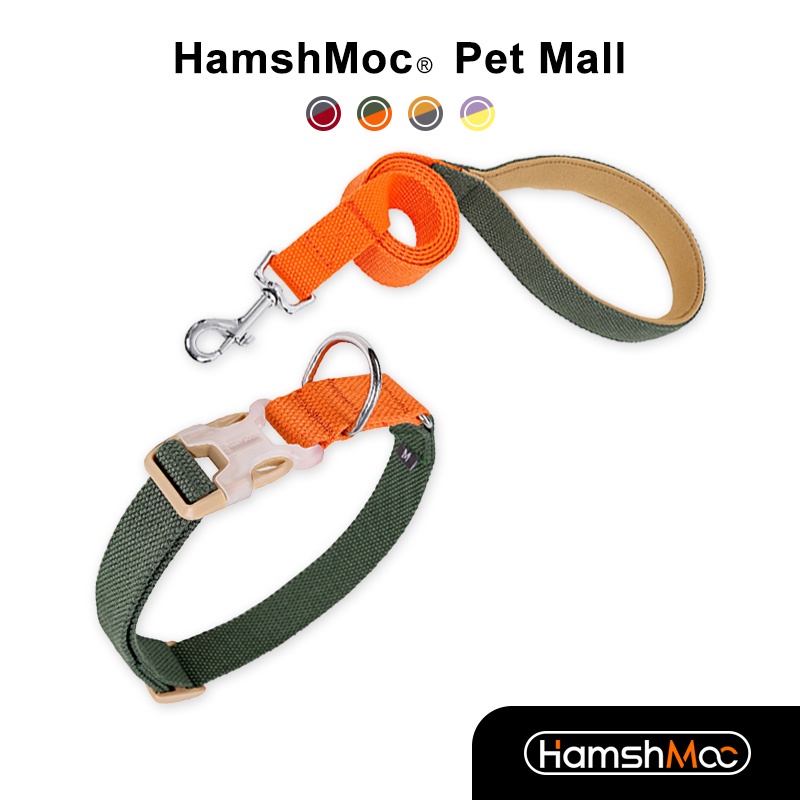 HamshMoc Có Thể Điều Chỉnh Vòng Cổ Cho Thú Cưng Có Dây Xích Nhẹ Cổ Chó Chì Có Khóa Bền Tay Cầm Thoải Mái Cho Chó Nhỏ Vừa Lớn