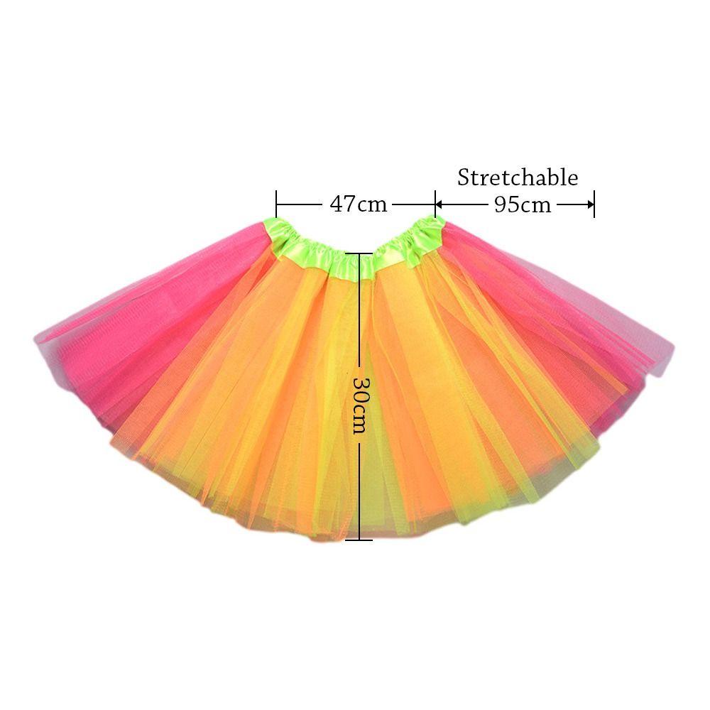 Váy Tutu YOKEY, Váy Pettiskirt khiêu vũ đầy màu sắc, Váy múa ba lê lưới cầu vồng thời trang cho bé