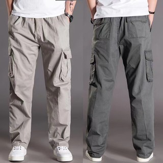 Quần Thể Thao Cotton Lưng Thun Phối Túi Hộp M-6XL Dành Cho Nam Giới