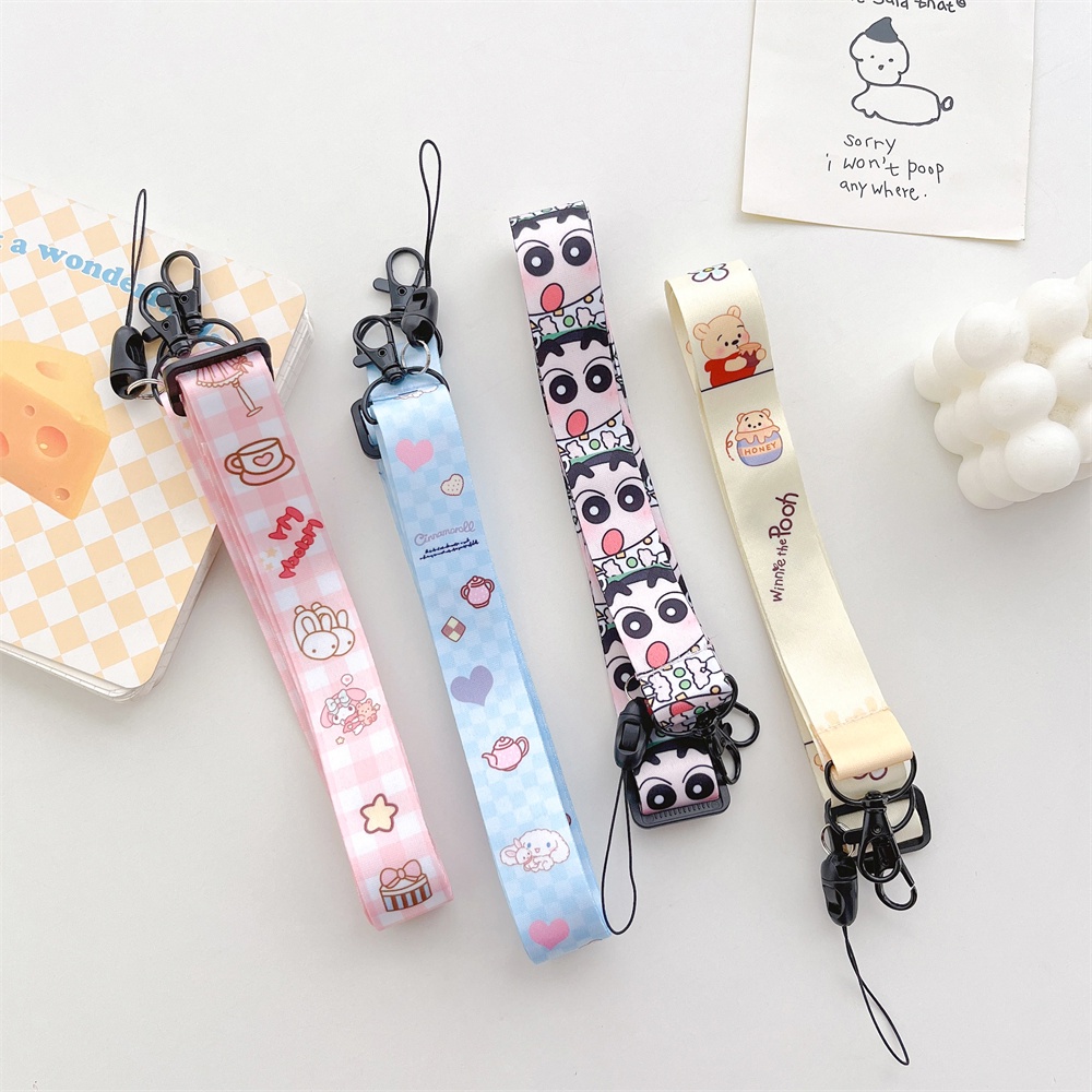 Dây Đeo Cổ Gắn Điện Thoại Họa Tiết Shin-Chan Snoopy Dễ Thương Có Thể Điều Chỉnh