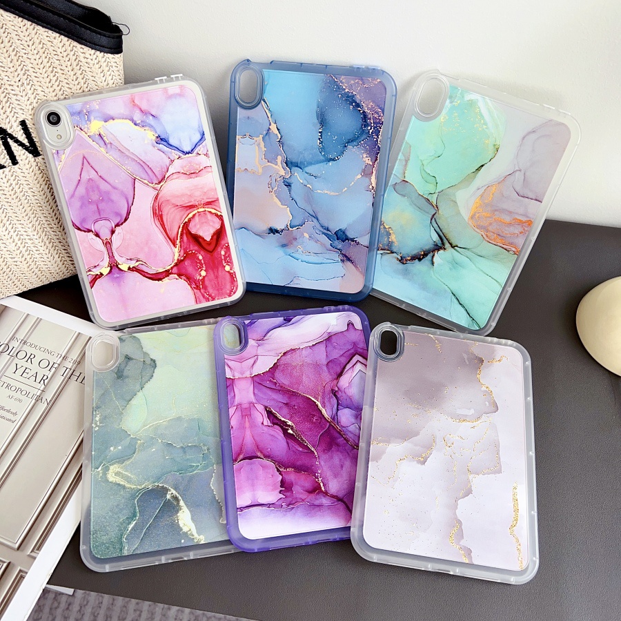 Ốp lưng họa tiết đá cẩm thạch mềm Tương thích với Apple IPad Mini4 mini5 Mini6 Mini7 IPad 5 6 7 8 9 10th 11th a16 Air11 Air4 Air5 10.9 "IPad10.2" Pro10.5 "Pro11 Cover