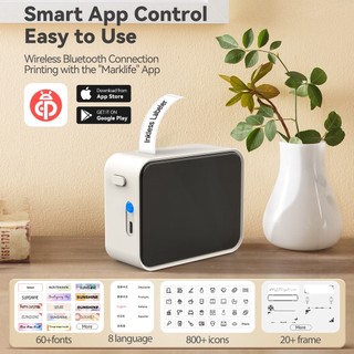 Máy In Nhãn Nhiệt P15 Kèm 1 Cuộn Nhãn Dán Kết Nối Bluetooth Không Dây Loại C HD