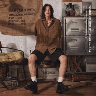 Áo Sơ Mi Tay Ngắn Dáng Rộng Màu Trơn Phong Cách Thời Trang Harajuku Nhật Bản Cho Nam Giới