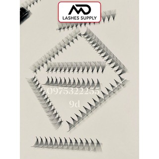 Mi fan 9D MD LASHES độ cong C - CC - D, độ dày 0.7 - 1 hộp 1000 fan - dụng cụ nối mi