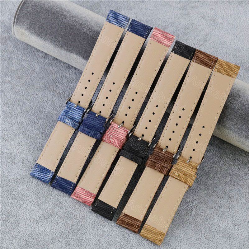 Dây Đeo Đồng Hồ Bằng Vải Denim Nylon Cổ Điển 10mm 12mm 14mm 16mm 18mm 20mm 22mm Dành Cho Nam Nữ