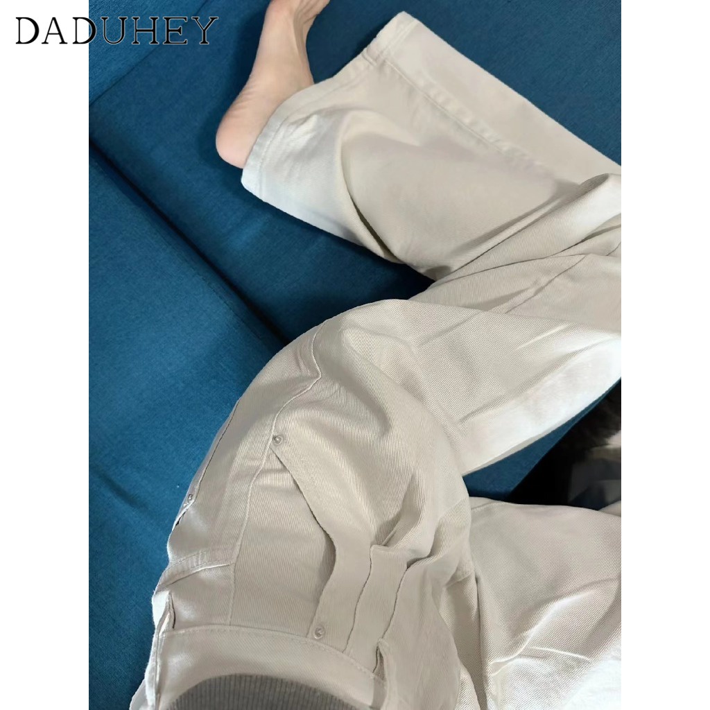 Ảnh Quần jeans DADUHEY ống rộng lưng cao phong cách đường phố Mỹ cao cấp cỡ lớn 2
