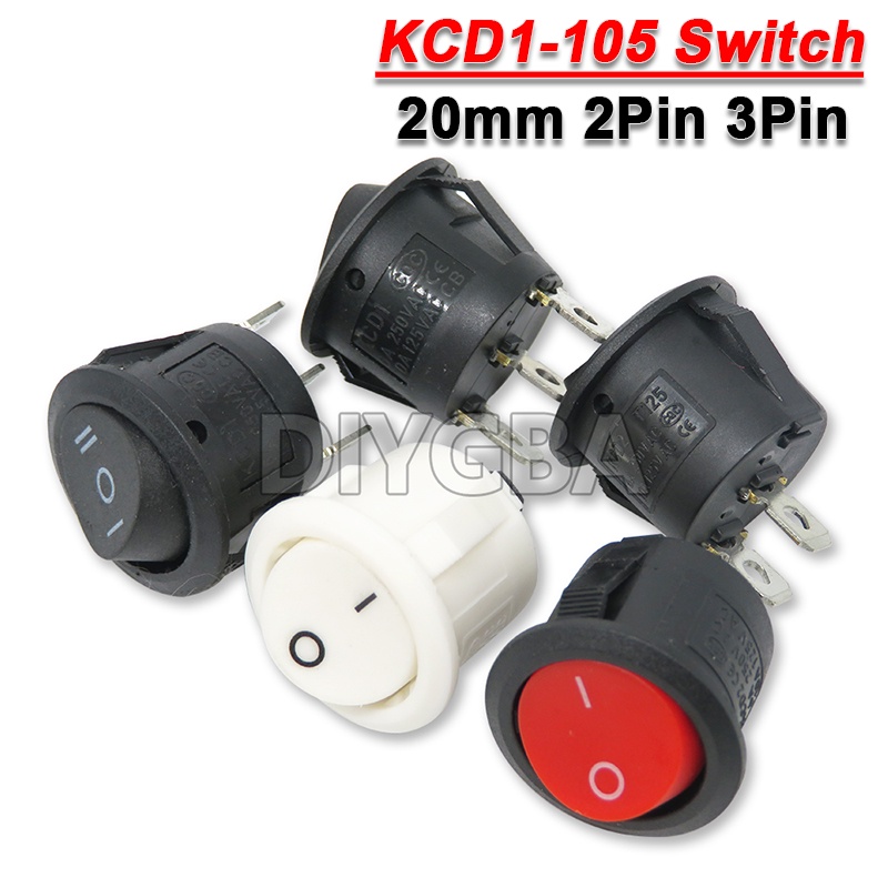 Set 10 Công Tắc Ấn 20mm 2Pin 3pin SPST 3A 250V KCD1-105 KDC1 | Shopee ...