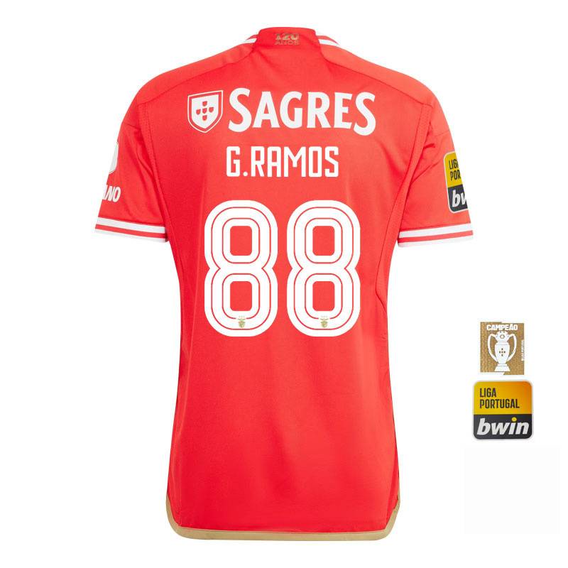 Sy3 2023-2024 benfica áo đấu sân nhà ramos kokcij dimaria rafa mario bóng đá tshirs áo thun thể thao plus size ys3