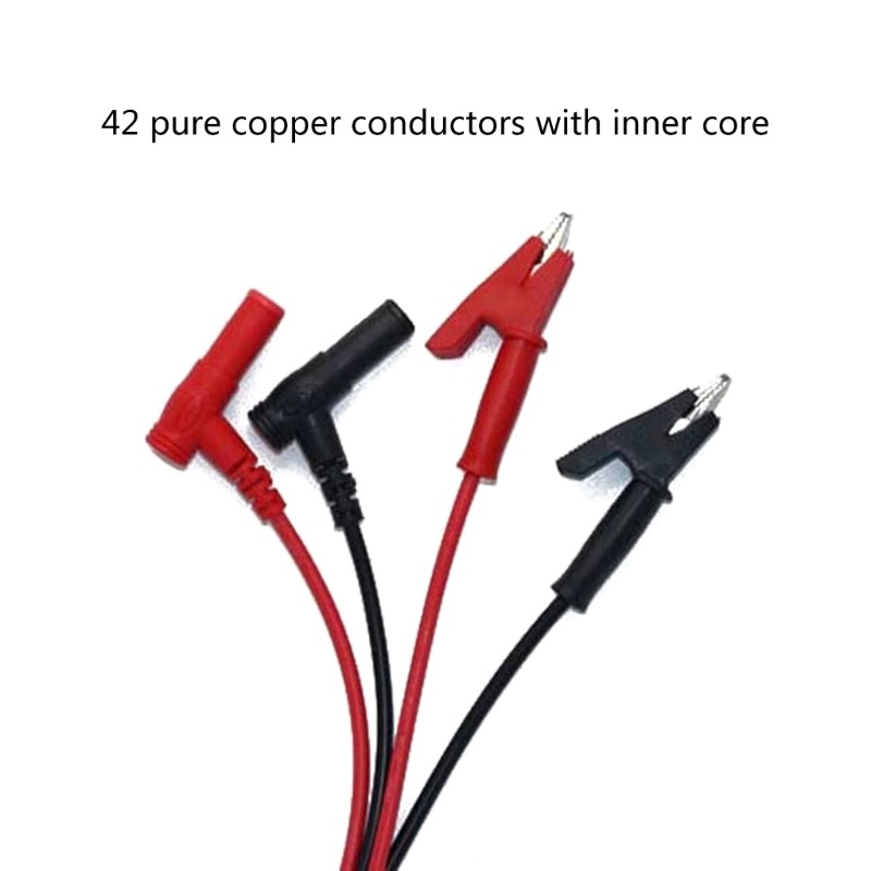 Mon Chất Lượng 4 Mm Chuối Cắm Vào Kẹp Kiểm Tra Chì Cho Đồng Hồ Vạn Năng Kiểm Tra Điện 108cm Tổng Chiều Dài 100cm Cáp
