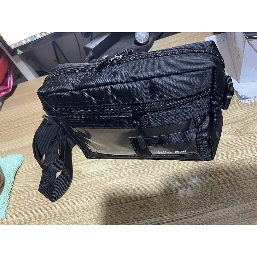Túi đeo chéo thời trang trơn đen ngầu coolbaag kiểu dáng đi chơi phượt nhiều ngăn M.E.N {XU HƯỚNG}